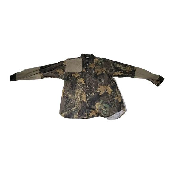Vintage Columbia Size XL Shirt Mens Medium Brown Camo Shooting Vented Hunting - Picture 1 of 16